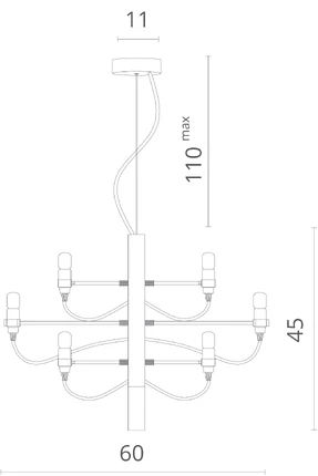 Подвесная люстра Divinare MOLTO 8030/02 LM-18